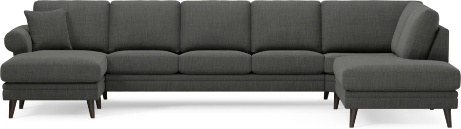Eden - 3-sits soffa med schäslong vänster och divan höger - Grå