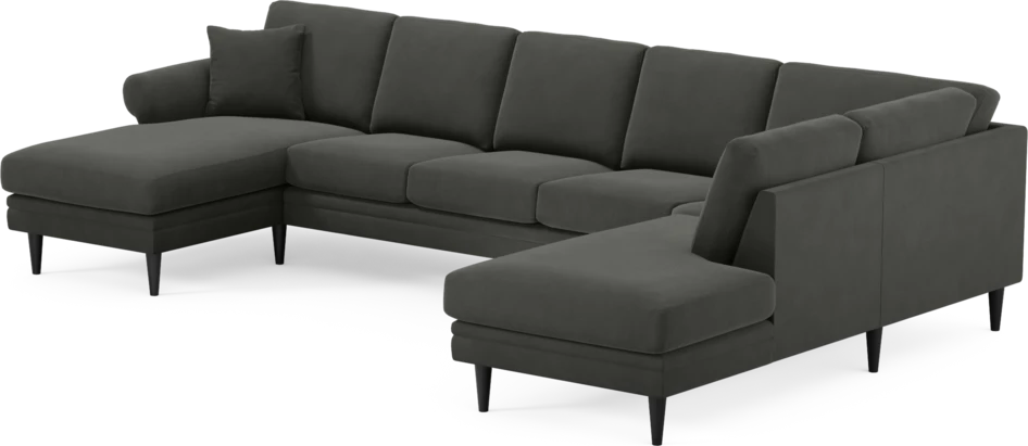 Eden - 3-sits soffa med schäslong vänster och divan höger - Grå