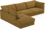 Cherrie - 3-sits soffa med divan vänster, med kappa - Orange