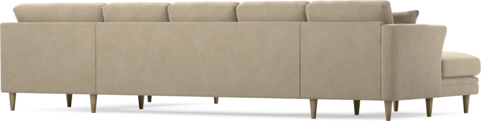 Eden - 3-sits soffa med schäslong vänster och divan höger - Beige