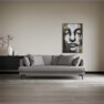 Harper - 3-sits soffa, hel dyna - Vit