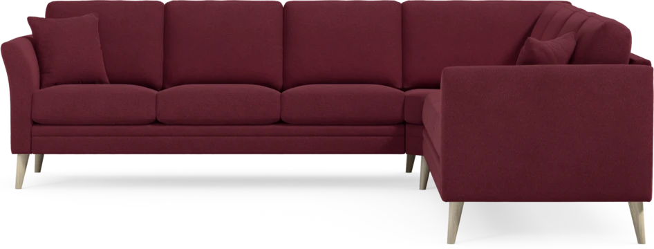 Eden - Hörnsoffa, 3+3-sits - Röd