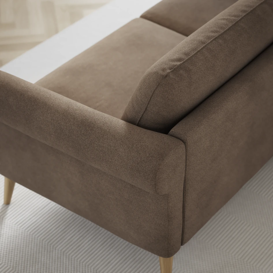 Bridge - 3-sits soffa med divan vänster och schäslong höger - Brun