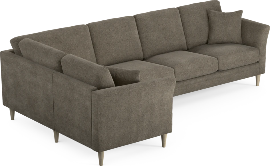 Eden - Hörnsoffa, 1+3-sits - Brun