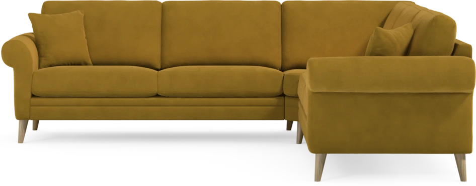Eden - Hörnsoffa, 2,5+2,5-sits - Gul