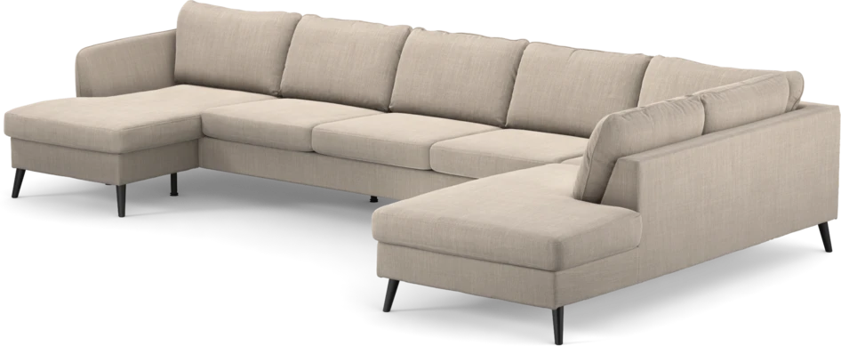 County - 4-sits soffa med schäslong vänster och divan höger - Beige