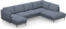 Madison Lux - 2-sits soffa med schäslong vänster och divan höger - Blå