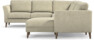 Bridge - Hörnsoffa, 2+3-sits med schäslong höger - Beige