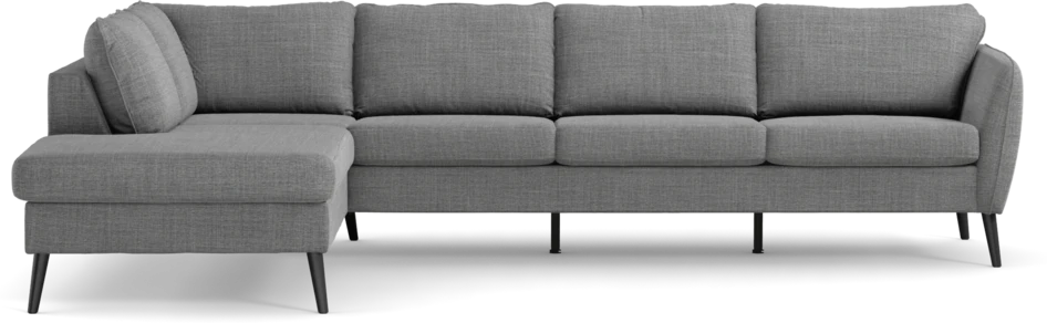County - 3-sits soffa med divan vänster - Grå
