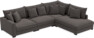 Rossi - 3-sits soffa med divan höger - Grå