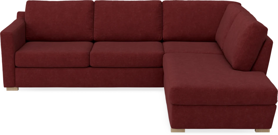Friday - 2,5-sits soffa med divan höger - Rosa