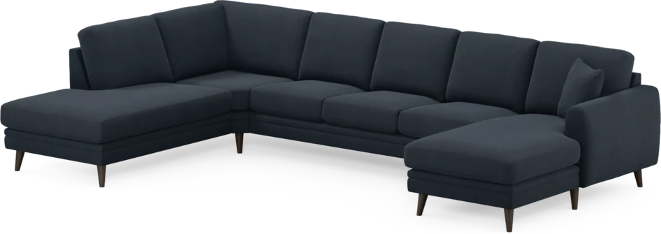 Eden - 3-sits soffa med divan vänster och schäslong höger - Blå