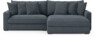 Rossi - 2-sits soffa med schäslong XL höger - Blå