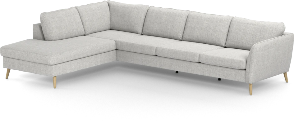 County - 3-sits soffa med divan vänster - Grå