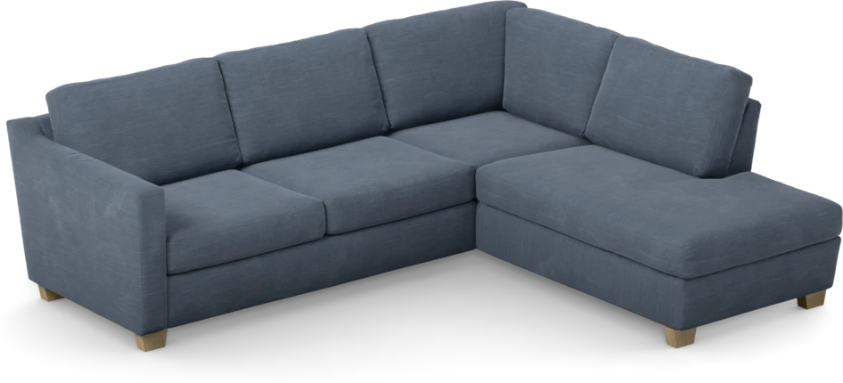 Friday - 2,5-sits soffa med divan höger - Blå