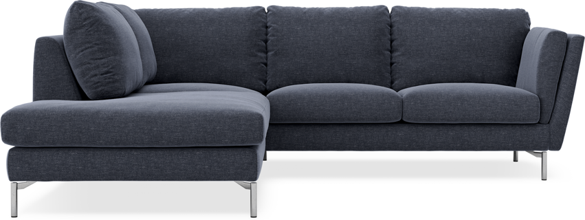 Madison - 2-sits soffa med divan vänster - Blå