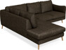 Madison - 2-sits soffa med divan vänster - Brun