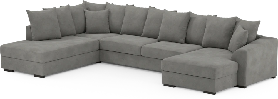 Town - 3-sits soffa med divan vänster och schäslong höger - Grå