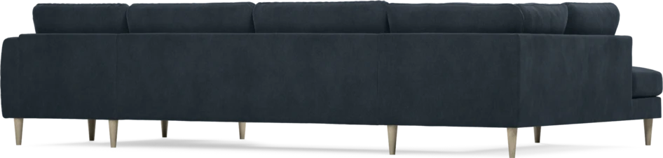 Bridge - 3-sits soffa med divan vänster och schäslong höger - Blå