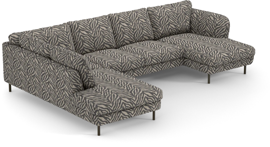 Madison - 2-sits soffa med divan vänster och schäslong höger - Svart