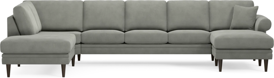 Eden - 3-sits soffa med divan vänster och schäslong höger - Grå