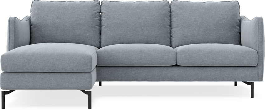 Madison Lux - 2-sits soffa med schäslong vänster - Blå