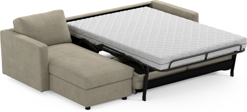 Lindö - Bäddsoffa 2,5-sits med schäslong, vändbar - Beige