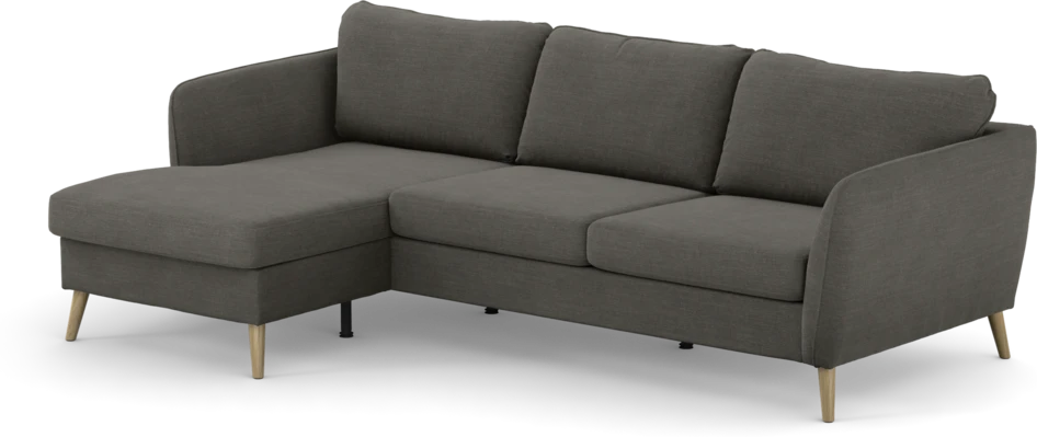 County - 3-sits soffa med flyttbar schäslong - Grå