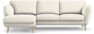 Madison Lux - 2-sits soffa med schäslong vänster - Vit