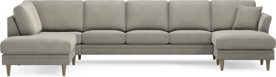 Eden - 3-sits soffa med divan vänster och schäslong höger - Grå