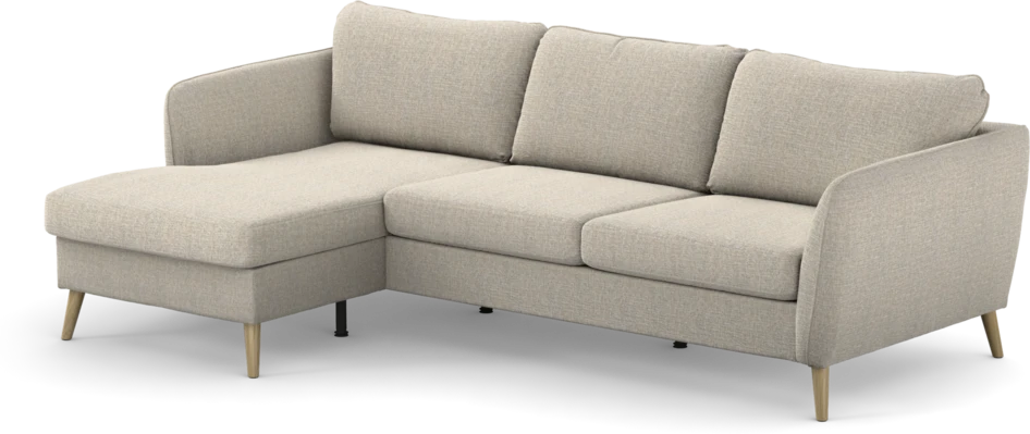 County - 3-sits soffa med flyttbar schäslong - Beige