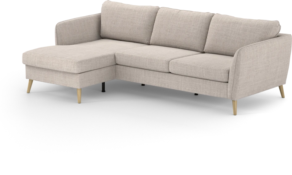 County - 3-sits soffa med flyttbar schäslong - Beige