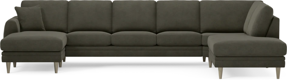 Eden - 3-sits soffa med schäslong vänster och divan höger - Grå