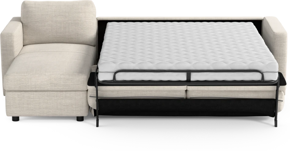 Lindö - Bäddsoffa 2,5-sits med schäslong, vändbar - Vit