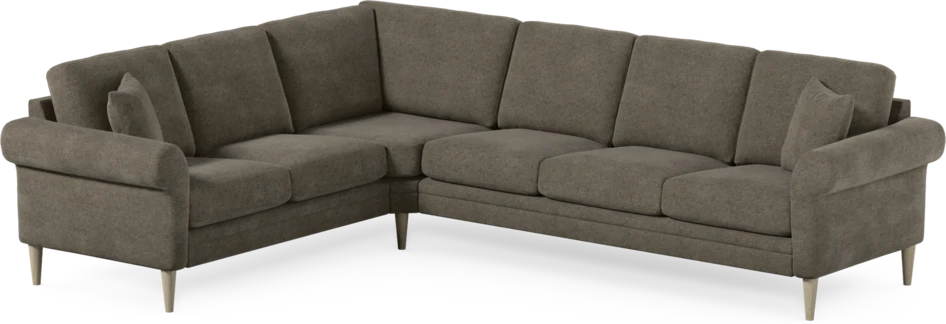 Eden - Hörnsoffa, 2+3-sits - Brun