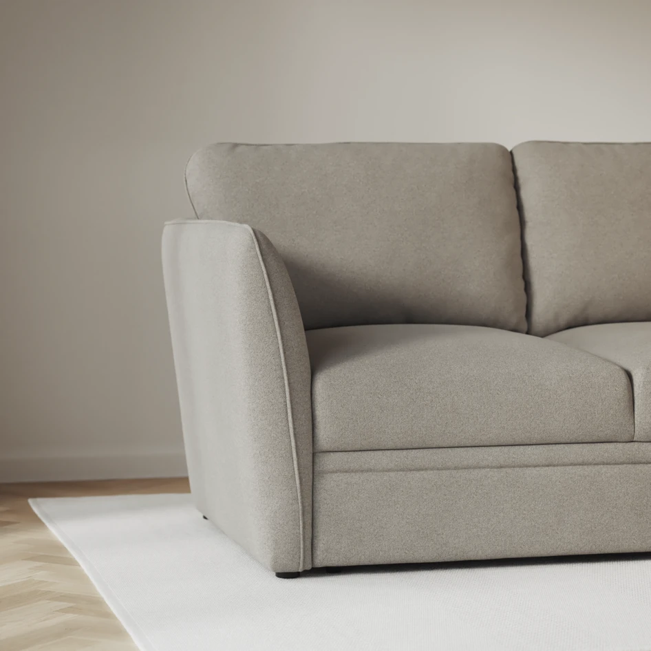 Öland - Bäddsoffa 3-sits, längsbäddad - Grå