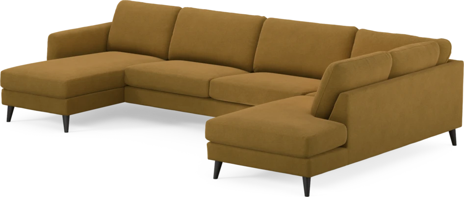 Bridge - 3-sits soffa med schäslong vänster och divan höger - Gul