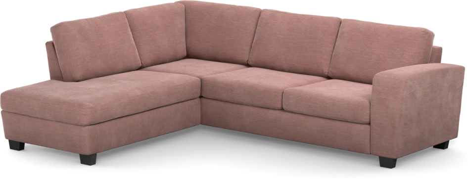 Friday - 2,5-sits soffa med divan vänster - Rosa