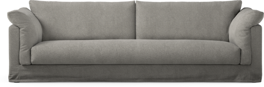 Cherrie - 4-sits soffa, hel dyna och kappa - Grå