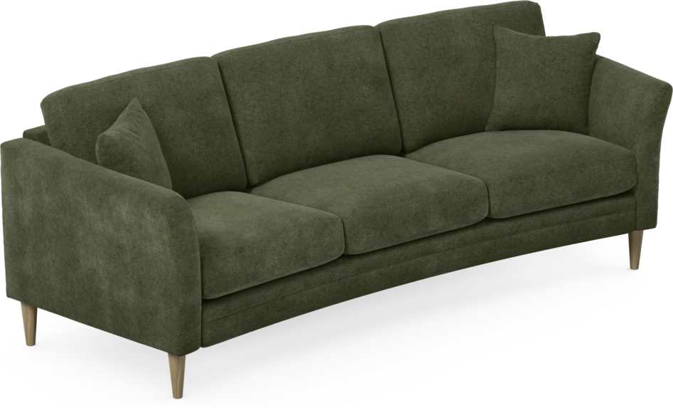 Eden - 3-sits soffa svängd - Grön