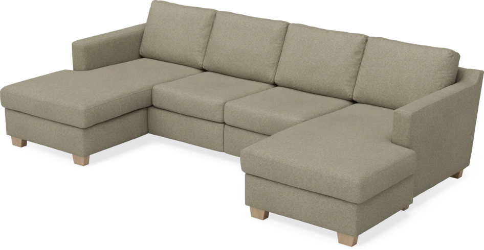 Friday - 2-sits soffa med två schäslonger - Beige
