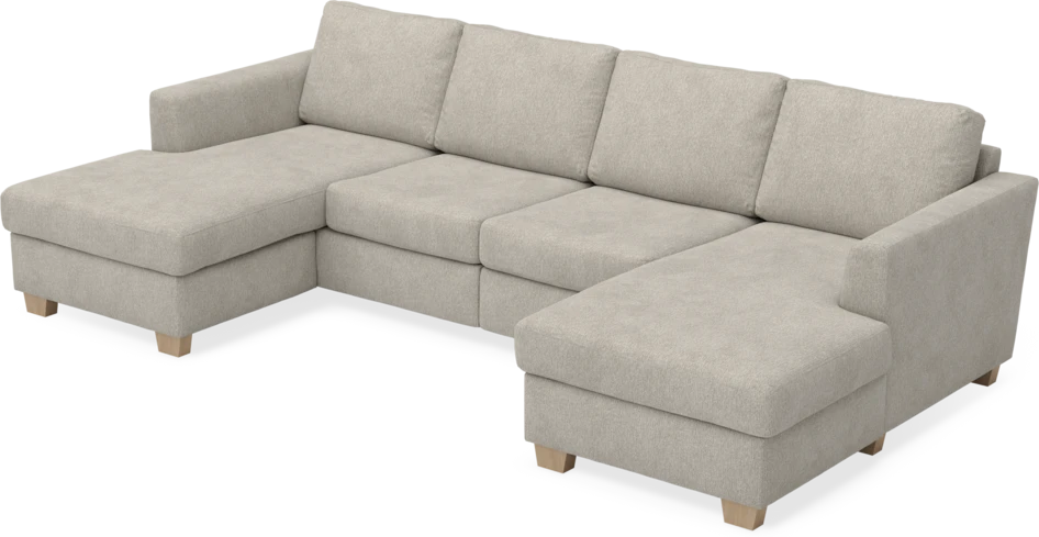 Friday - 2-sits soffa med två schäslonger - Beige