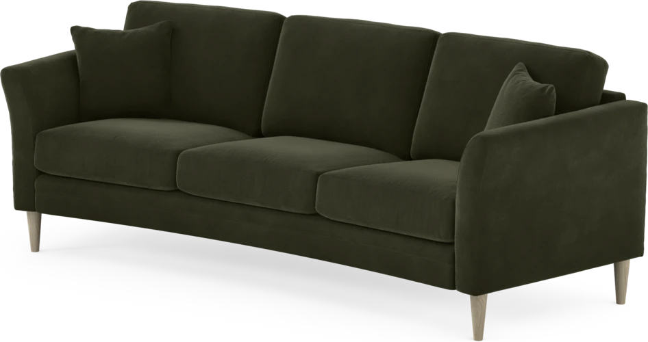Eden - 3-sits soffa svängd - Grön