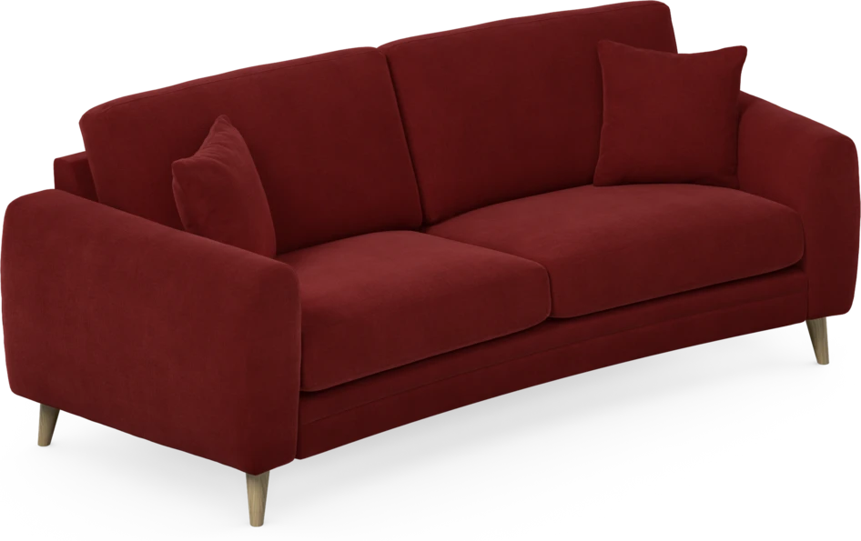 Eden - 2,5-sits soffa svängd - Röd