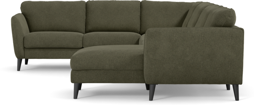 Bridge - Hörnsoffa, 2+3-sits med schäslong höger - Grön