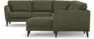 Bridge - Hörnsoffa, 2+3-sits med schäslong höger - Grön