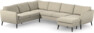 County - Hörnsoffa, 2+3-sits med schäslong höger - Beige