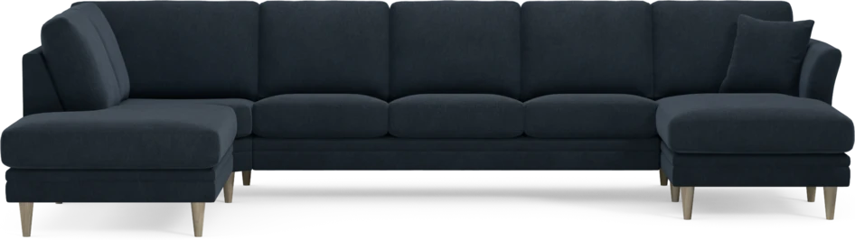Eden - 3-sits soffa med divan vänster och schäslong höger - Blå