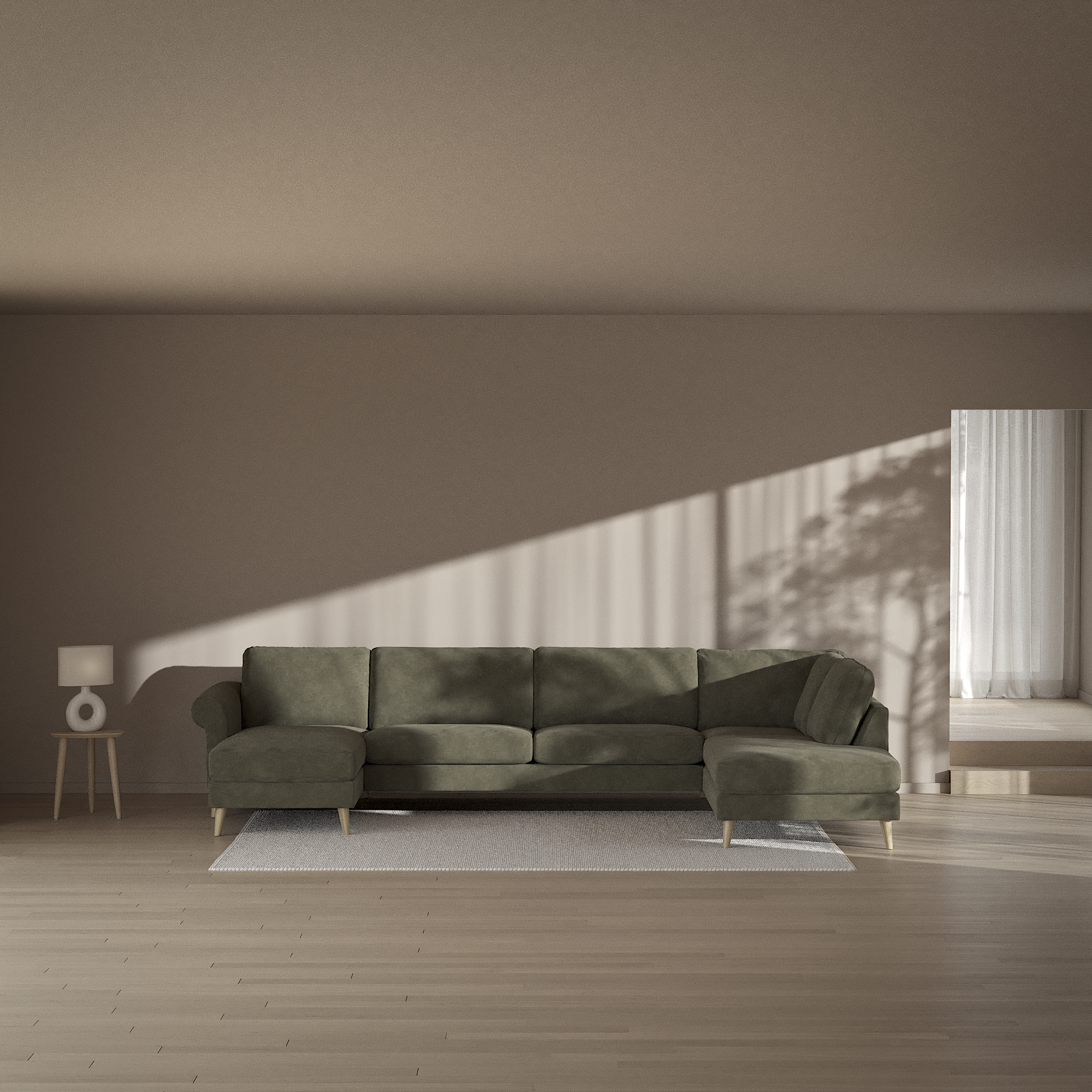 Bridge - 3-sits soffa med schäslong vänster och divan höger - inspiration