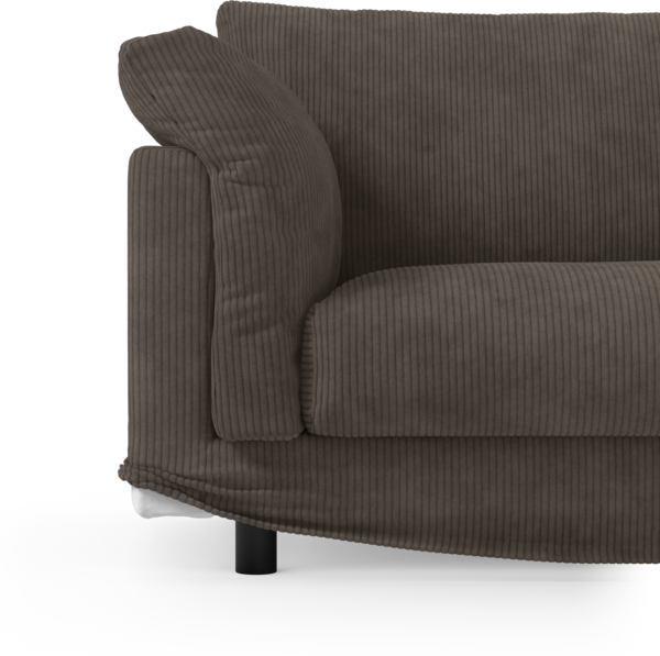 Cherrie Klädsel - Klädsel till 3-sits med schäslong höger - Brun